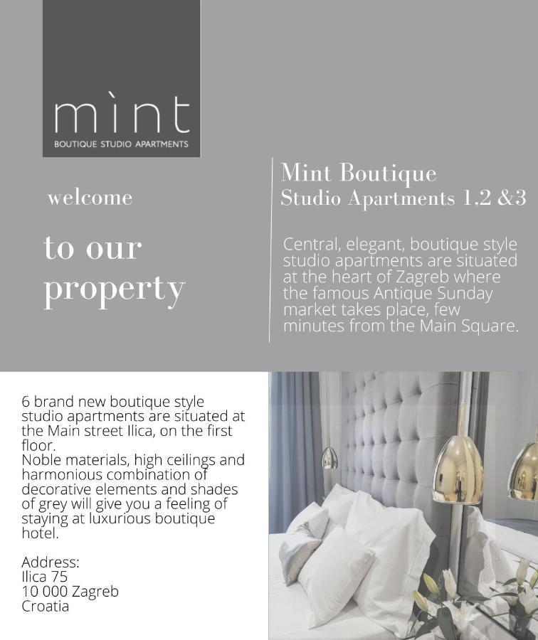Mint Boutique Studio Apartments 2 자그레브 외부 사진